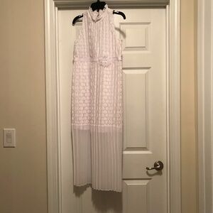Bonnie Jean White Lace Pleated Dress